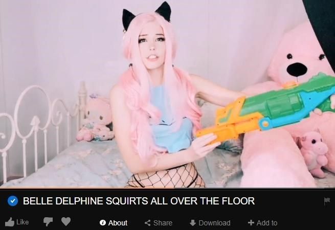 best of Over squirts belle delphine