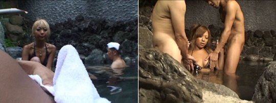 Asian hot spring orgy
