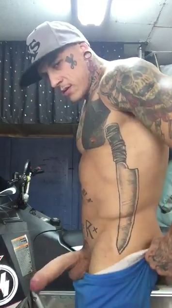 Tattoed Babe Blowjob Big Dick and Hard Doggy Sex Closeup.